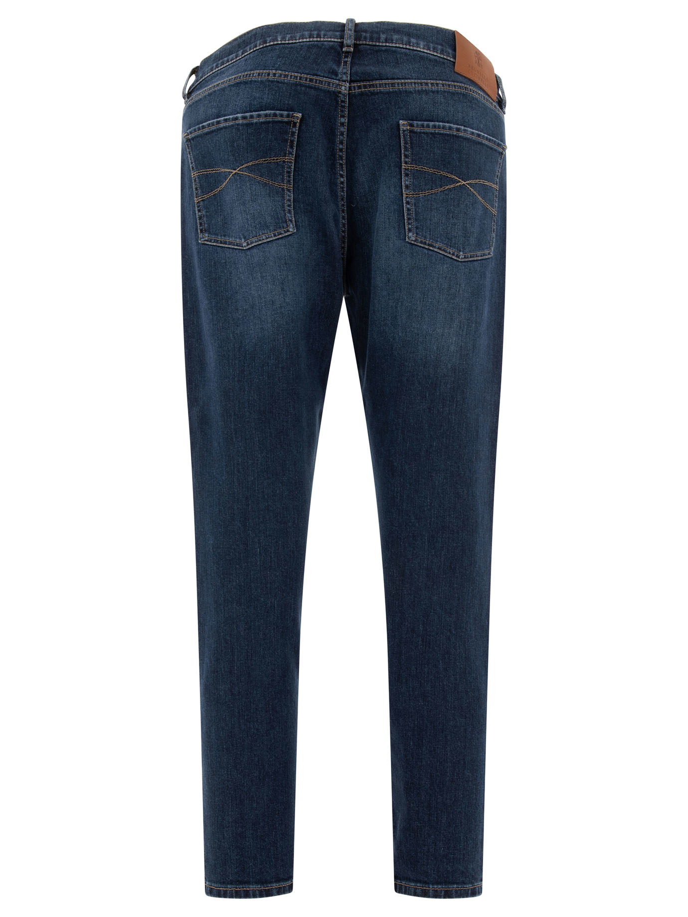 BRUNELLO CUCINELLI Blue Jeans with distressed effect